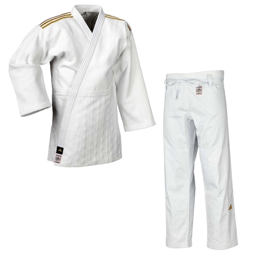 Judogi CHAMPION 3 IJF Bandas Doradas color Blanco