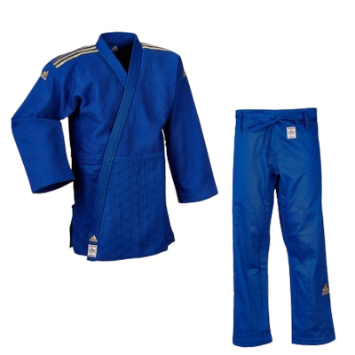 Judogi CHAMPION 3 IJF Bandas Doradas color AZUL ADIDAS